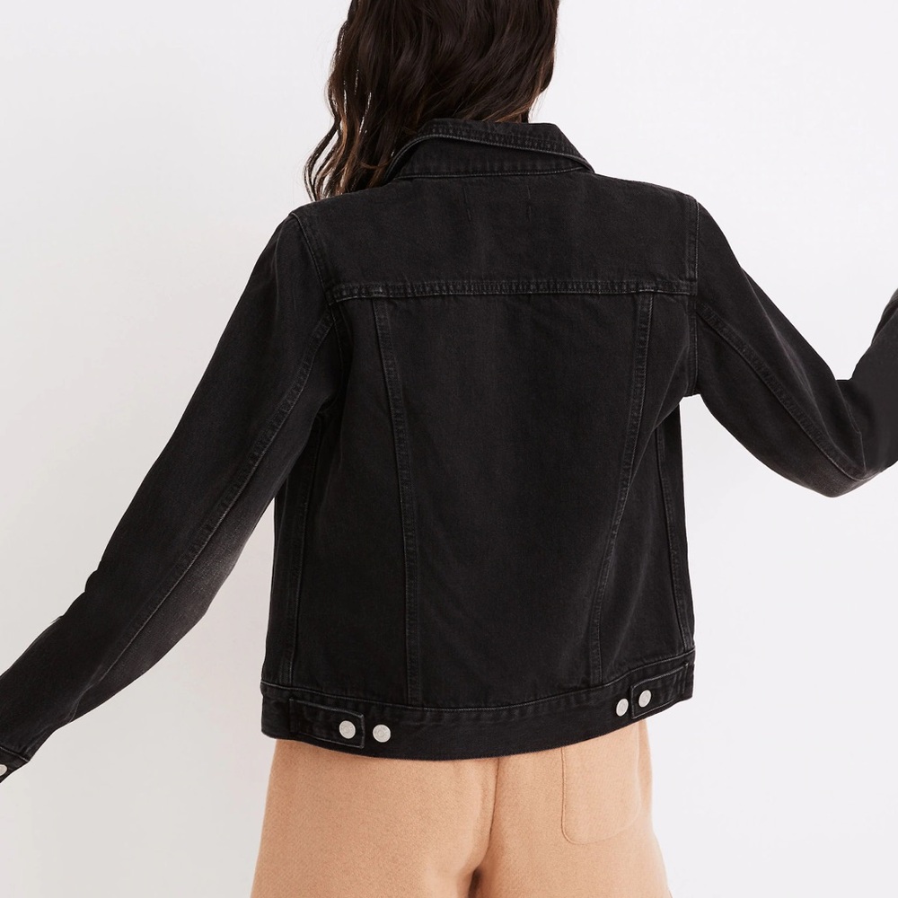 Madewell Denim Lunar Black Wash Jean Jacket Women’s Size Small NWOT - Picture 11 of 12